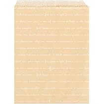 Amazon | 袋工房 紙平袋 英文字ベージュ2号 100枚パック 180×235